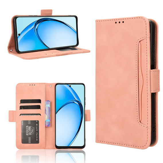 Pattintható tok a Oppo A60, Card Slot, rózsaszín
