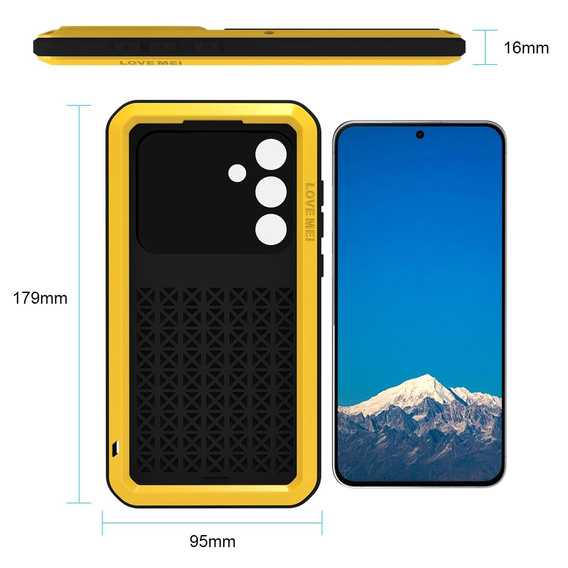 Páncélozott tok edzett üveggel Samsung Galaxy S25 FE készülékhez