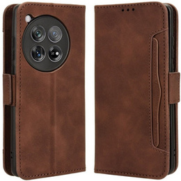 Pattintható tok a OnePlus 12 5G, Card Slot, barna