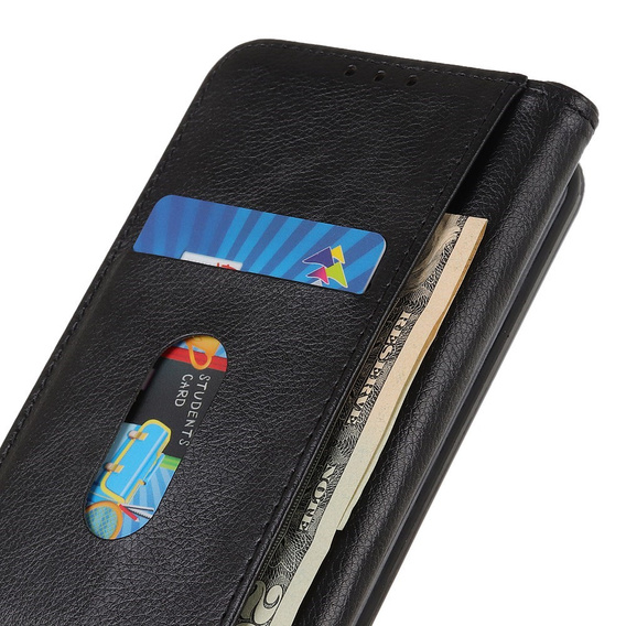 Telefontok a Motorola Edge 40 Neo, Wallet Litchi Leather, fekete