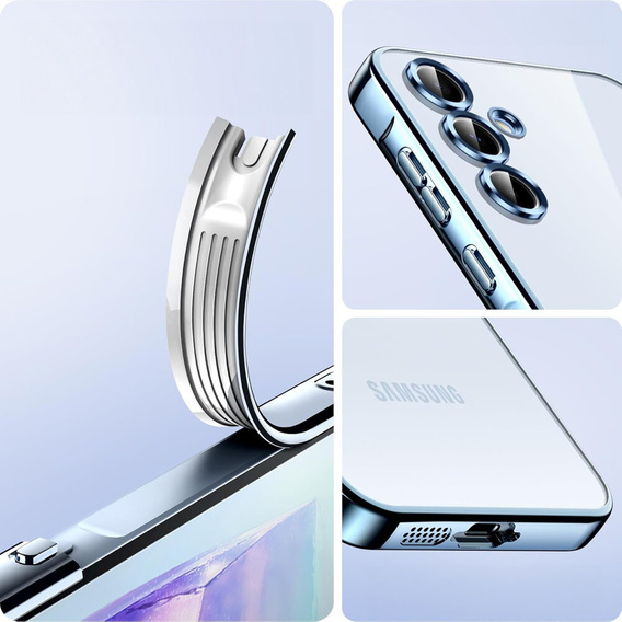 Tok Samsung Galaxy A15 4G/5G-hoz, Electro MagSafe, kék + üveg a képernyőhöz