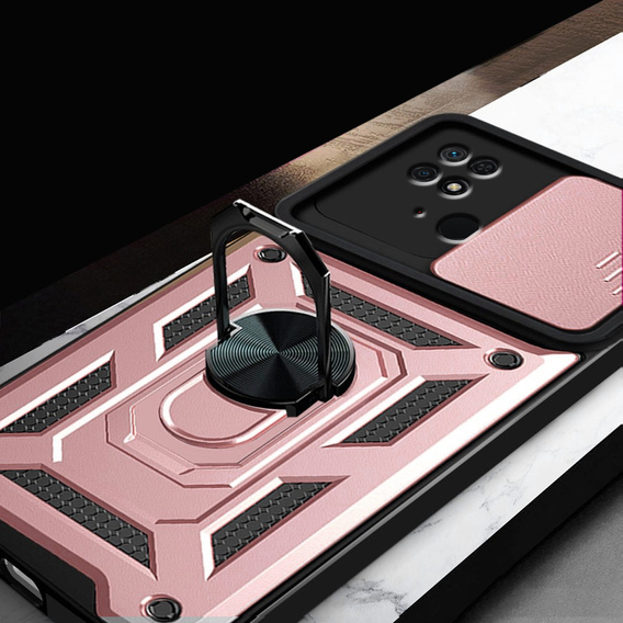 Telefontok a Xiaomi Redmi 10C, CamShield Slide, rózsaszín rose gold