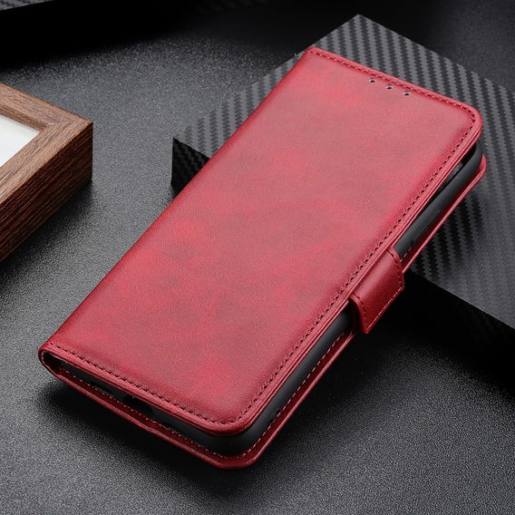 Pattintható tok a Motorola Moto G53 5G / G13 / G23, Wallet, piros