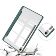 Tok Samsung Galaxy Tab S10 Lite / S10 FE / S9 FE, Smartcase Hybrid, tolltartó résszel, sötétzöld