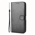 Pattintható tok a Realme 11 5G, Crazy Horse Wallet, fekete