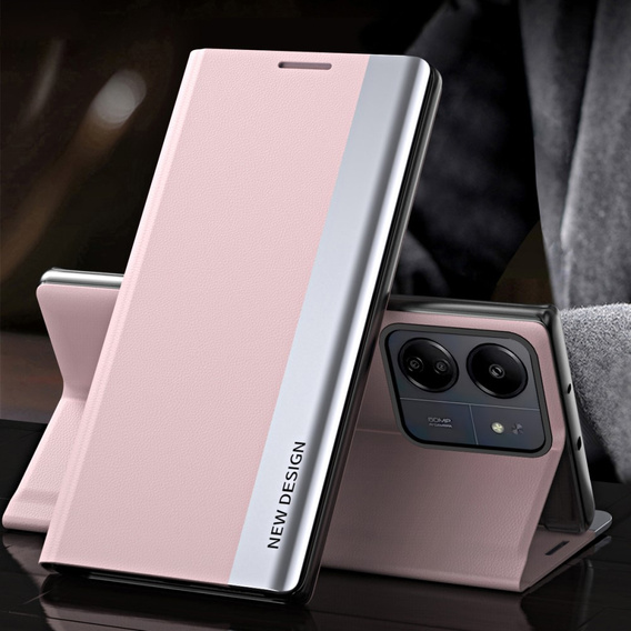 Pattintható tok a Xiaomi Redmi 13C / Poco C65, Side Magnetic, rózsaszín