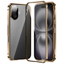Tok iPhone 16, Magnetic Dual Glass, arany