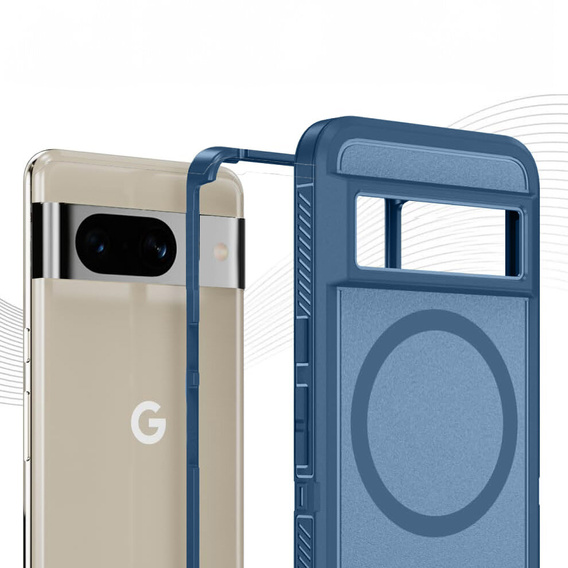 Tok kerettel Google Pixel 8A készülékhez, MagSafe-hoz, kék