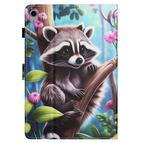 Tok iPad 10.9" 2022 (10 gen.), pánttal, raccoon