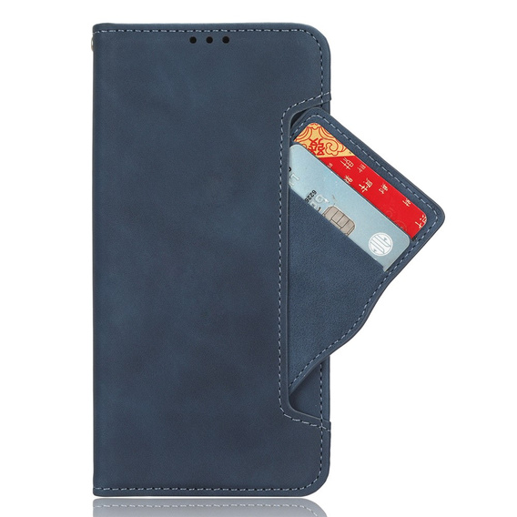 Flap tok Oppo Reno 14, kártya slot, pénztárca, tengerészkék