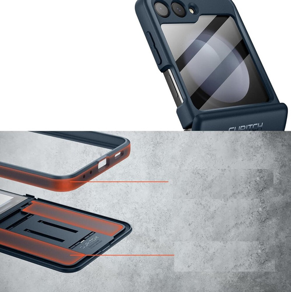 Telefontok a Samsung Galaxy Z Flip 5, Suritch Full Body, sötétkék