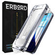 2x edzett üveg iPhone 16 Pro, ERBORD Easy App Full Screen Protector