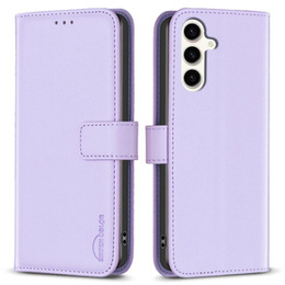 Pattintható tok a Samsung Galaxy S23 FE, BINFEN Wallet, lila + 9H üveg