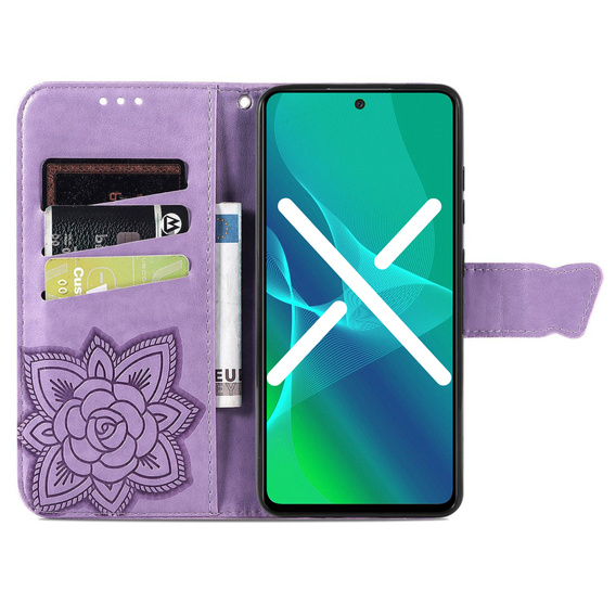 Pattintható tok a Oppo A38 4G / Oppo A18 4G, Butterfly, lila