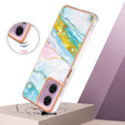 Védő tok Motorola Moto G24 / G24 Power / G04, Marble Slim Case, kék