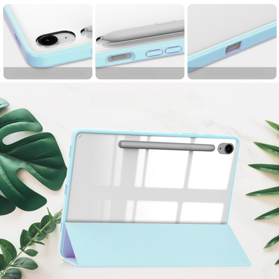 Tok Samsung Galaxy Tab S10 FE+ Plus, Smartcase Hybrid, tolltartó résszel, kék