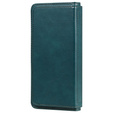 Flip tok Samsung Galaxy A55 5G, 10 Card Slots Wallet, zöld