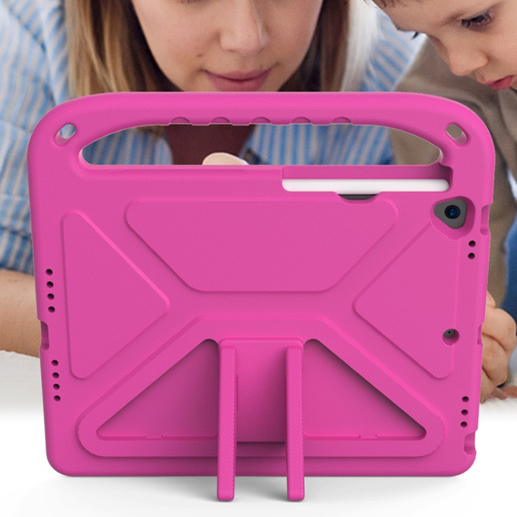Gyermek tok iPad 10.2 2021 / 2020 / 2019, fogantyúval, rózsaszín