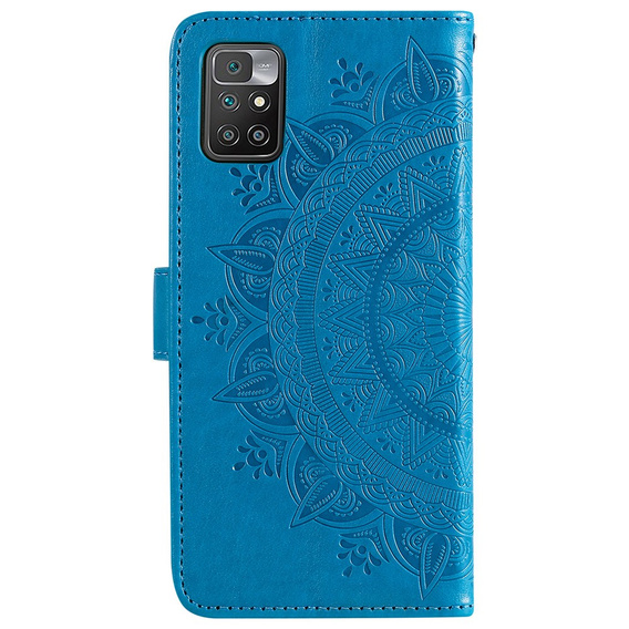 Pattintható tok a Xiaomi Redmi 10, Mandala, kék
