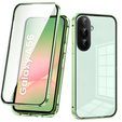 Tok Samsung Galaxy A56, Magnetic Dual Glass, zöld