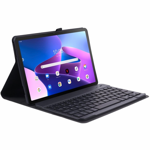 Tok + billentyűzet Lenovo Tab M10 Plus Gen 3 TB-125F TB-128F, fekete