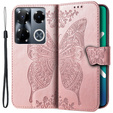 Pattintható tok a Infinix Note 40 Pro Plus, Butterfly, rózsaszín rose gold