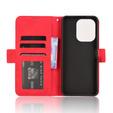 Pattintható tok a Xiaomi Redmi 13, Card Slot, piros