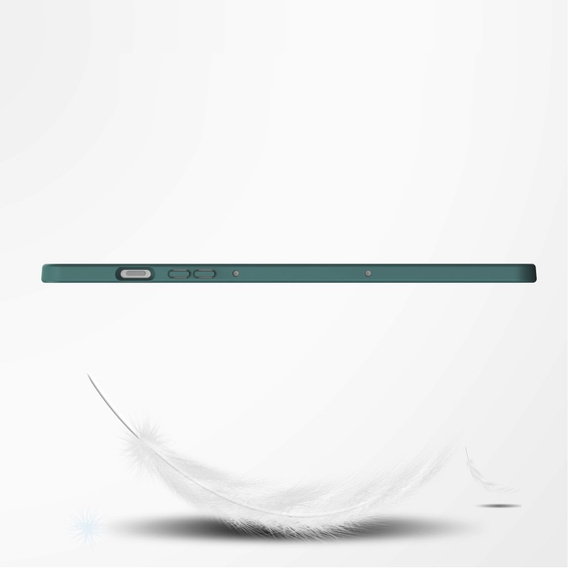 Tok Samsung Galaxy Tab S10 Lite / S10 FE / S9 FE, Smartcase Hybrid, tolltartó résszel, sötétzöld