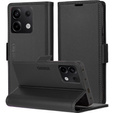 Tok Xiaomi Redmi Note 13 5G, ERBORD Glossy Litchi, pénztárca patenttal, fekete