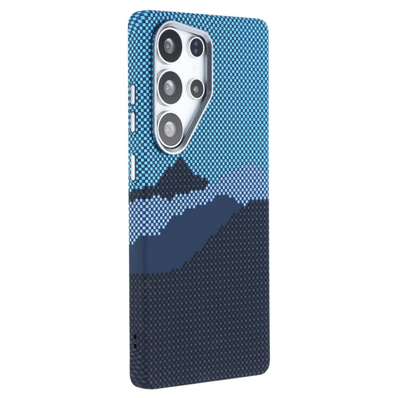 Tok Samsung S25 Ultra, Carbon Fiber MagSafe, kék / tengerészkék