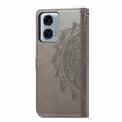 Pattintható tok a Motorola Moto G24 / G24 Power / G04, Mandala, szürke