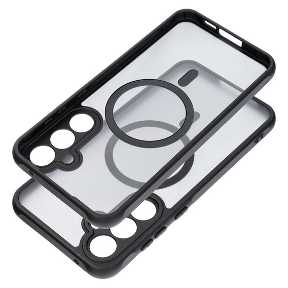 Tok Samsung Galaxy A55-hoz, MagSafe, ERBORD Matt Case, fekete + képernyőüveg