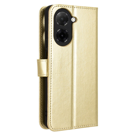 Pattintható tok a Xiaomi Redmi A5, Crazy Horse Wallet, arany
