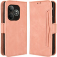 Pattintható tok a Realme GT 6 / 6T, Card Slot, rózsaszín