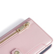 Pattintható tok a Motorola Moto G84 5G, Wallet Zipper Pocket, rózsaszín