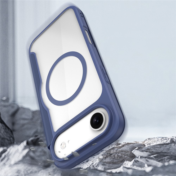 Dux Ducis tok iPhone Air, Skin X Pro, pánttal, MagSafe-hoz, tengerészkék