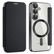 Pattintható tok a Samsung Galaxy S25, RFID Wallet MagSafe CamShield, fekete