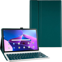 Tok + billentyűzet Lenovo Tab M10 Plus Gen 3 TB-125F TB-128F, sötétzöld