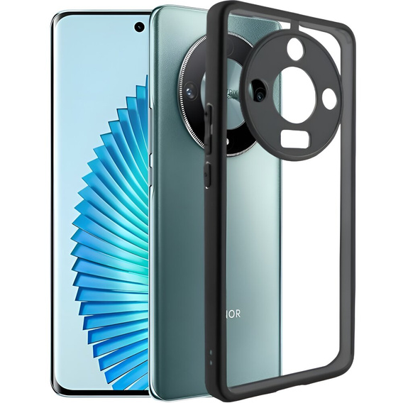 Tok Realme 12+ Plus 5G, Fusion Hybrid, kameravédelemmel, átlátszó / fekete