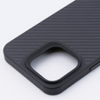 Tok iPhone 15 Pro Max, Aramid Fiber Cover, fekete