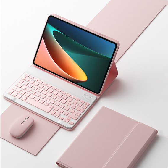 Tok + billentyűzet Xiaomi Pad 5/5 Pro, rózsaszín rose gold