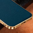 Telefontok a iPhone 13, Cowhide Leather, zöld