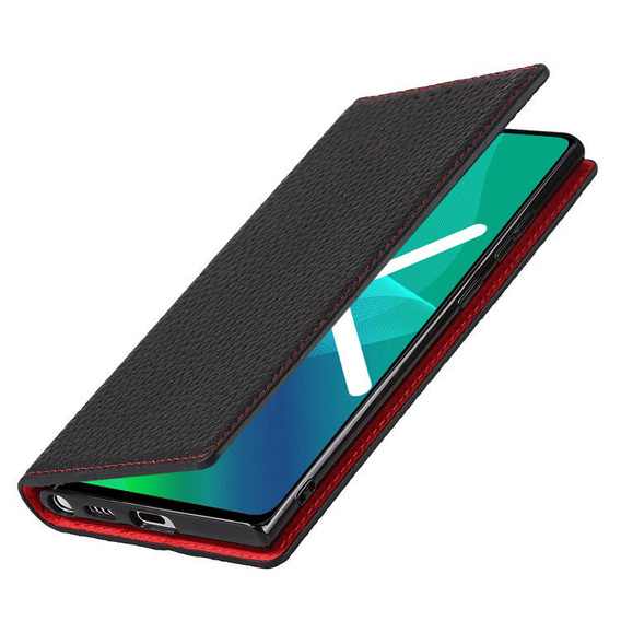 Bőr tok a iPhone 11, ERBORD Grain Leather, fekete