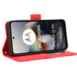 Pattintható tok a Motorola Moto G56 5G, Card Slot, piros