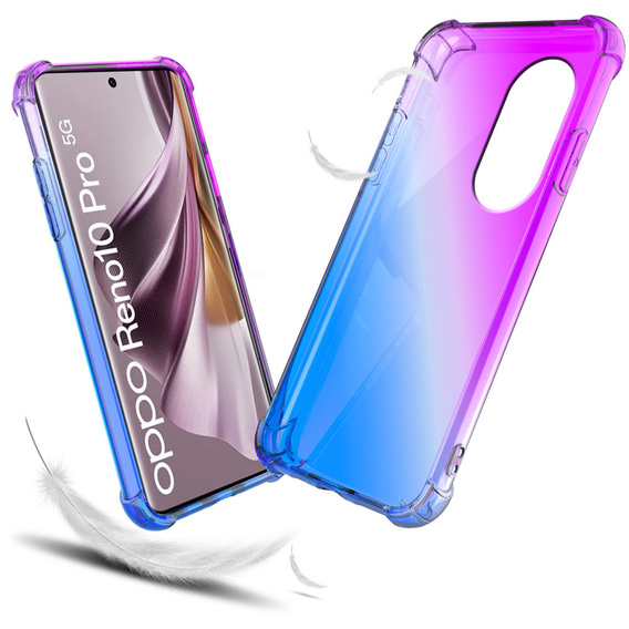 Tok Oppo Reno 10 / 10 Pro, Gradient Dropproof, Lila / kék