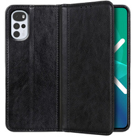 Telefontok a Motorola Moto G22, Wallet Litchi Leather, fekete