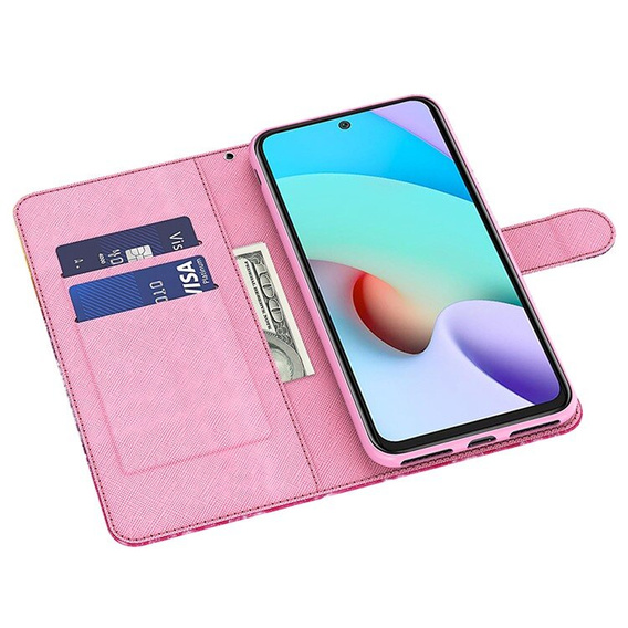 Pattintható tok a Xiaomi Redmi 13C / Poco C65, Wallet, Marble kék