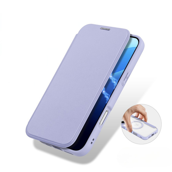 Dux Ducis Telefontok a iPhone 16 Pro Max, Skin X Pro, MagSafe, lila
