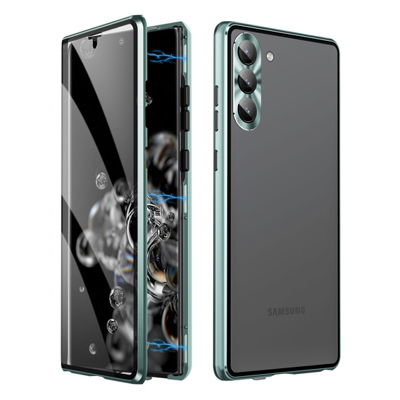 Tok Samsung Galaxy S23 Plus, Magnetic Dual Glass, zöld