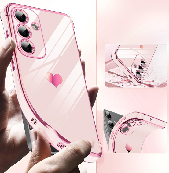 Telefontok a Samsung Galaxy S25 FE, Electro heart, rózsaszín rose gold
